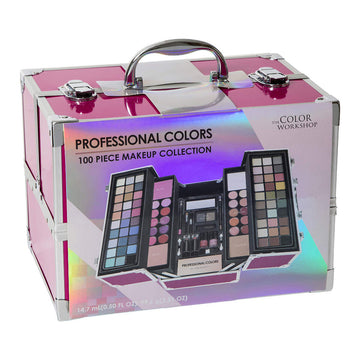 Make-Up Set Briefcase Pink Professional (100 pcs)