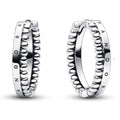 Ladies' Earrings Pandora SIGNATURE LOGO & BEADS HOOP Sterling silver 925