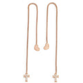 Ladies' Earrings Amen CUORE CROCE CRISTALLI ROSE GOLD