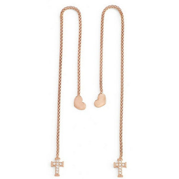 Boucles d´oreilles Femme Amen CUORE CROCE CRISTALLI ROSE GOLD