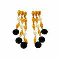 Boucles d´oreilles Femme Lola Casademunt Noir Doré Blanc Perles