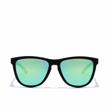 Lunettes de soleil polarisées Hawkers One Raw Carbon Fiber Noir Vert émeraude (Ø 55,7 mm)