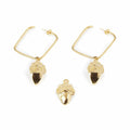 Ladies' Earrings Shabama   Brass Acorn Flash gold-plated 3 cm