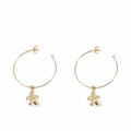 Boucles d´oreilles Femme Shabama Blanca Laiton En or 3,5 cm