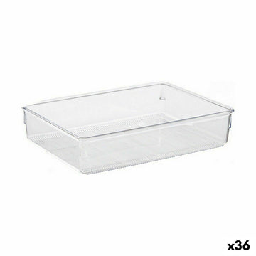 Organiseur de Tiroirs Polyvalents Transparent Plastique 24 x 5,5 x 15,8 cm (36 Unités)