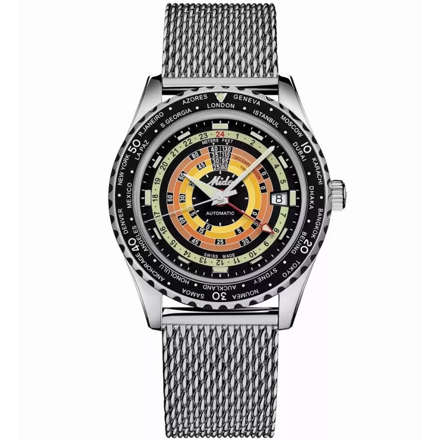 Montre Femme Mido OCEAN STAR DECOMPRESSION WORLDTIMER Argenté