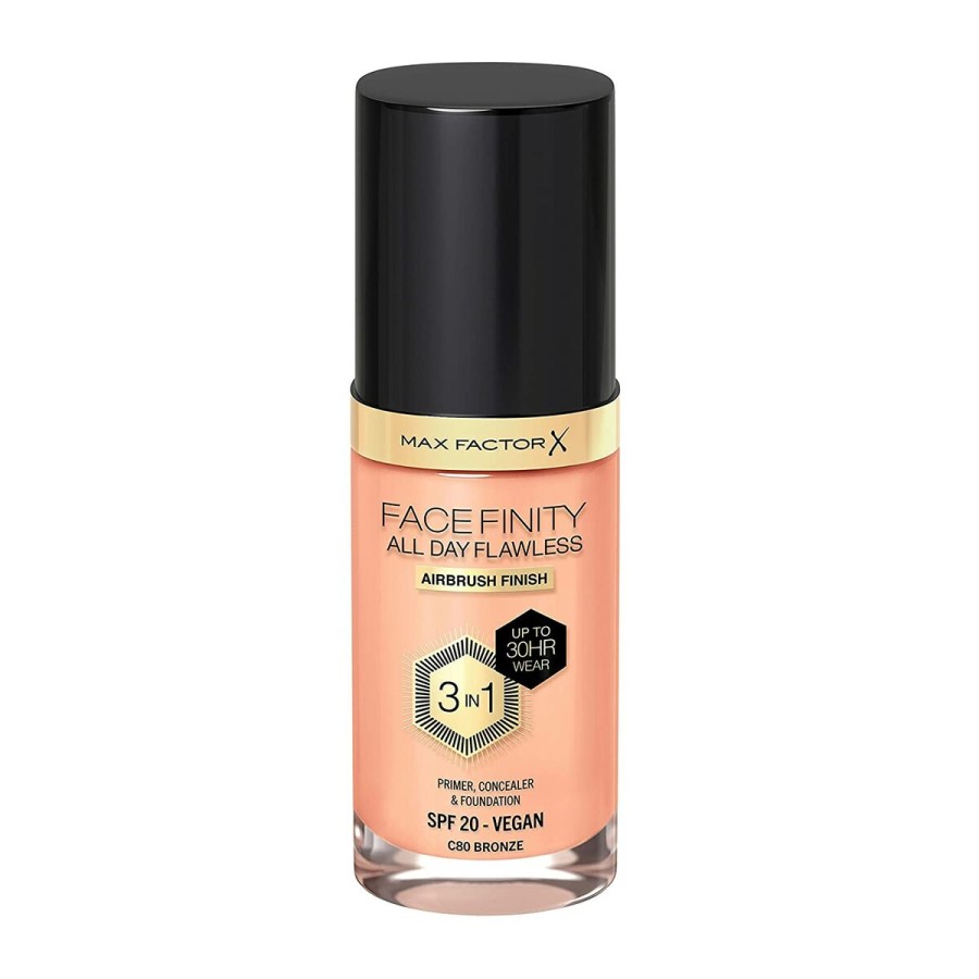 Crème Make-up Base Max Factor Facefinity Nº 80-bronze Nº 80 Bronze Spf 20 30 ml 3-in-1