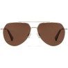 Unisex Sunglasses Hawkers Shadow Polarised ø 60 mm Golden Silver Rose gold