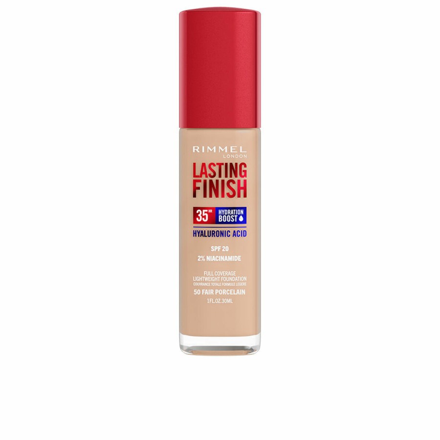 Crème Make-up Base Rimmel London Lasting Finish Nº 050 Fair Porcelain Nº 050-Fair Porcelain Spf 20 30 ml