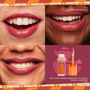 Brillant à lèvres NYX Duck Plump Strike a rose 6,8 ml