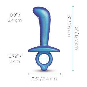 Anal plug B-Vibe Blue (7,6 cm)