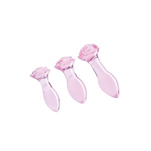 Plug Anal Dream Toys Glaze Rose 3 Pièces