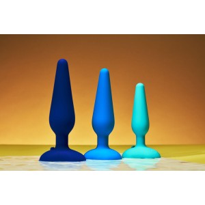 Gplug Small Neon Rose B-Vibe Blue (10 cm) (12 cm)