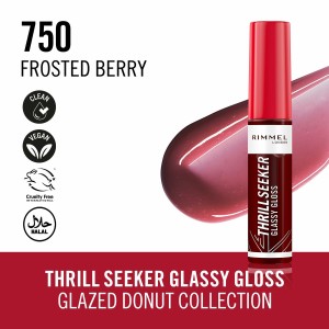 Brillant à lèvres Rimmel London THRILL SEEKER Nº 750-Frosted Berry 6 ml