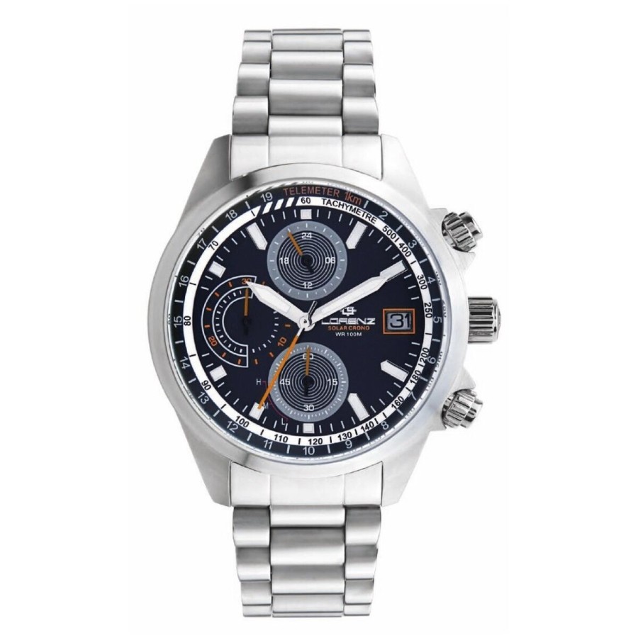 Montre Homme Lorenz CRONO SOLAR PILOT ORANGE + NATO EXTRA STRAP