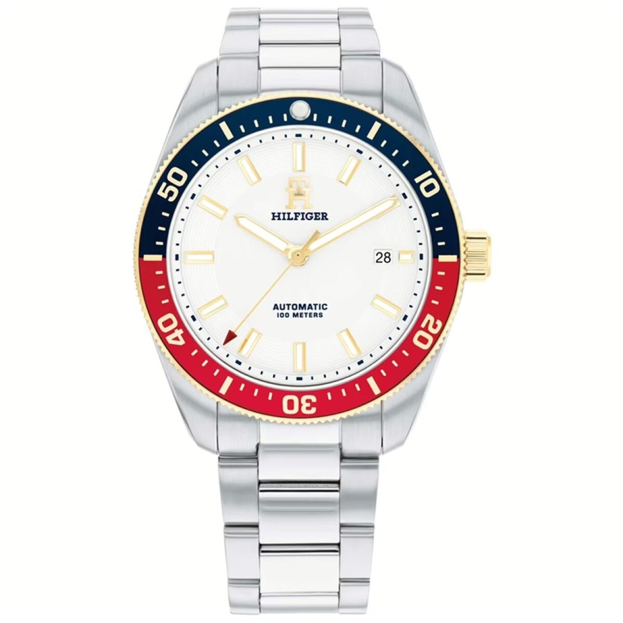 Montre Unisexe Tommy Hilfiger TH85 Blanc Argenté (Ø 40 mm)