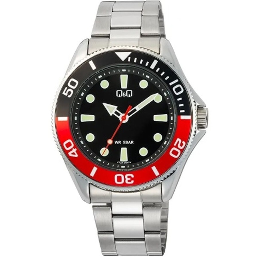 Montre Homme Q&Q GENT DIVER BLACK & RED