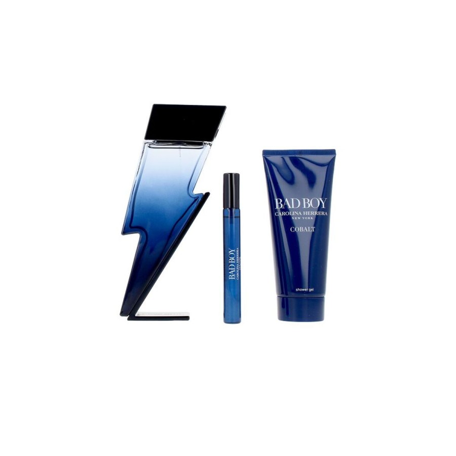 Set de Parfum Homme Carolina Herrera BAD BOY Cobalt 3 Pièces