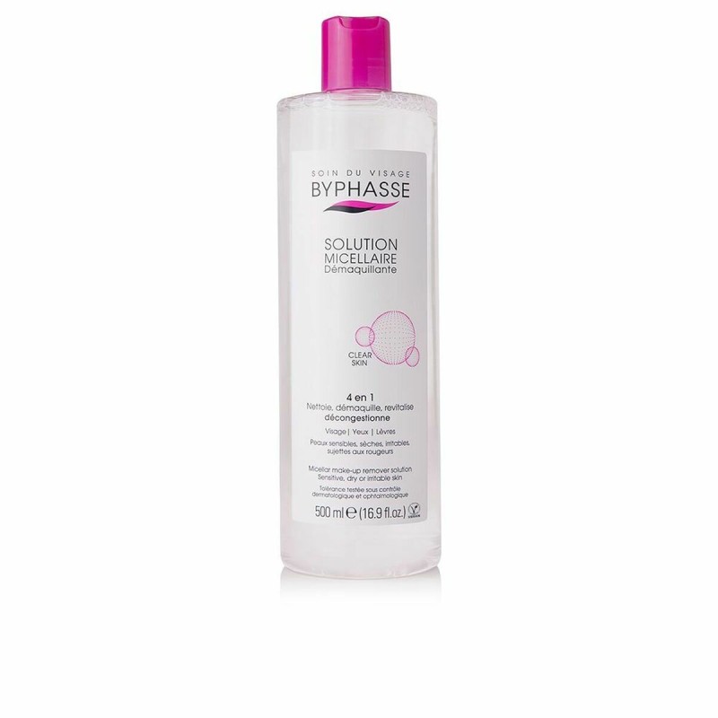 Make Up Remover Micellar Water Byphasse 1000025005 500 ml 4-in-1