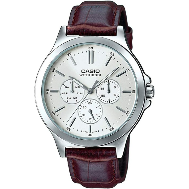 Montre Homme Casio MULTIFUNCTION SILVER, LEATHER (Ø 41,5 mm)