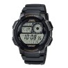 Unisex Watch Casio WORLD TIME ILLUMINATOR - 5 ALARMS. 10 YEAR BATTERY Black Grey (Ø 48 mm)