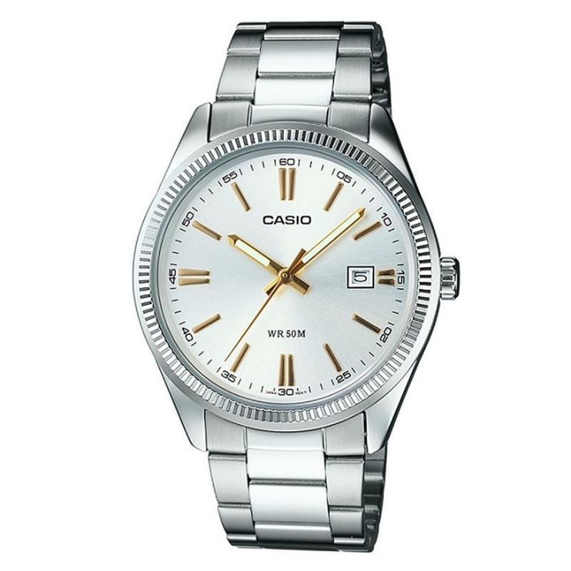 Montre Femme Casio LADY DATE - ARGENTEE, GOLD INDEXES (Ø 30 mm) (Ø 32 mm)
