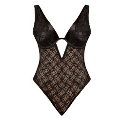 Leotard Exposed Black L/XL