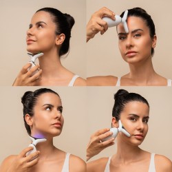 Appareil de Massage Facial Électrique Raffermissant pour Visage et Cou avec LED, EMS et Chaleur Selora InnovaGoods