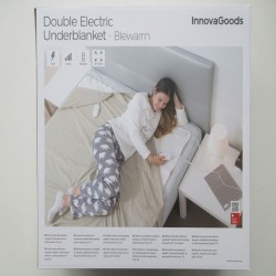 Surmatelas Chauffant Électrique Double Blewarm InnovaGoods 60+60 W 140 x 160 cm Blanc (Reconditionné A)