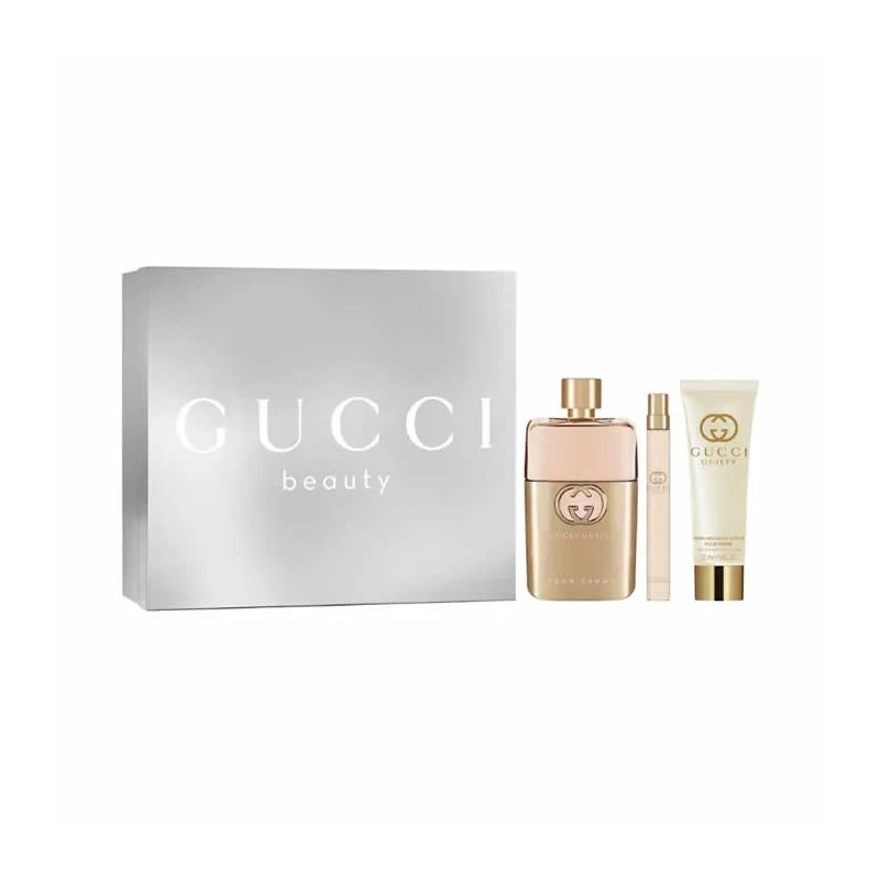 Gucci Guilty Pour Femme Eau De Parfum Spray 90ml Coffret 3 Produits